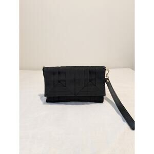 Clever Carriage Company Black Clutch Wristlet Purse Boho Retro Rare Find